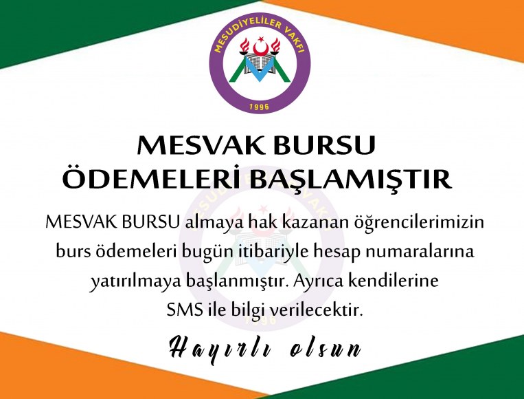 2018-2019 E��T�M YILI BURS �DEMELER�M�Z BA�LADI.HAYIRLI OLSUN