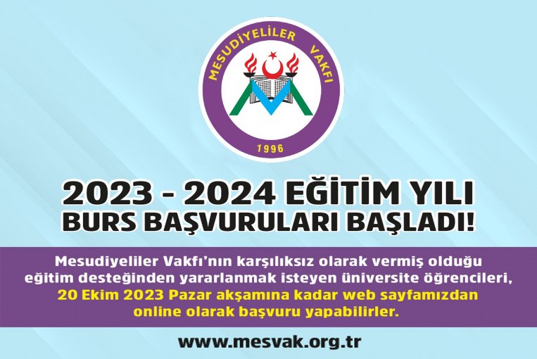2023-2024 E�itim Y�l� Burs Ba�vurular�m�z Ba�lam��t�r...